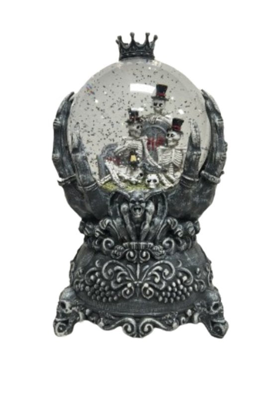 Santas Forest 21947 Halloween Water Globe with Skeleton Hand