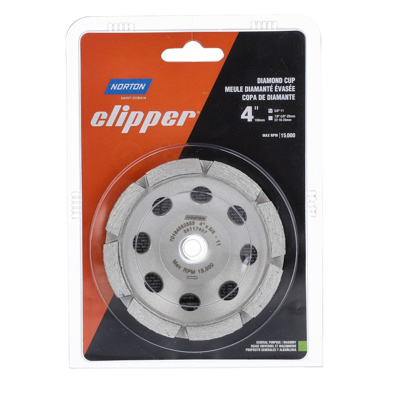 Norton Clipper 70184682555 Classic General-Purpose Cup Wheel