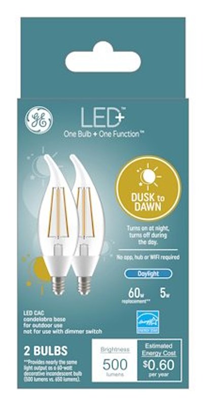 GE LED+ 93121491 Dusk To Dawn Light Bulb