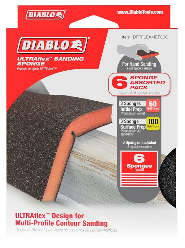Diablo ULTRAflex DFPFLEXMEF06G Sanding Sponge Assorted Pack