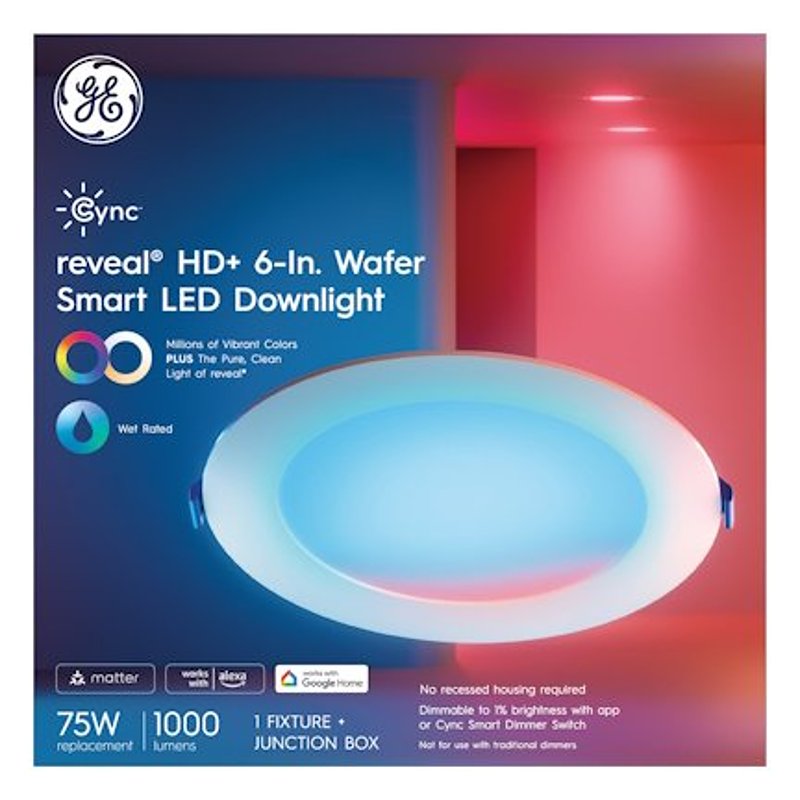 GE Reveal Series 93131649 Wafer Downlight