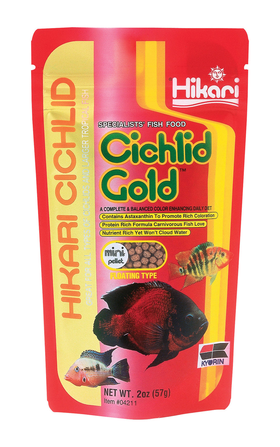 Hikari Cichlid Gold Floating Pellets, 2 Oz-Mini - Standard