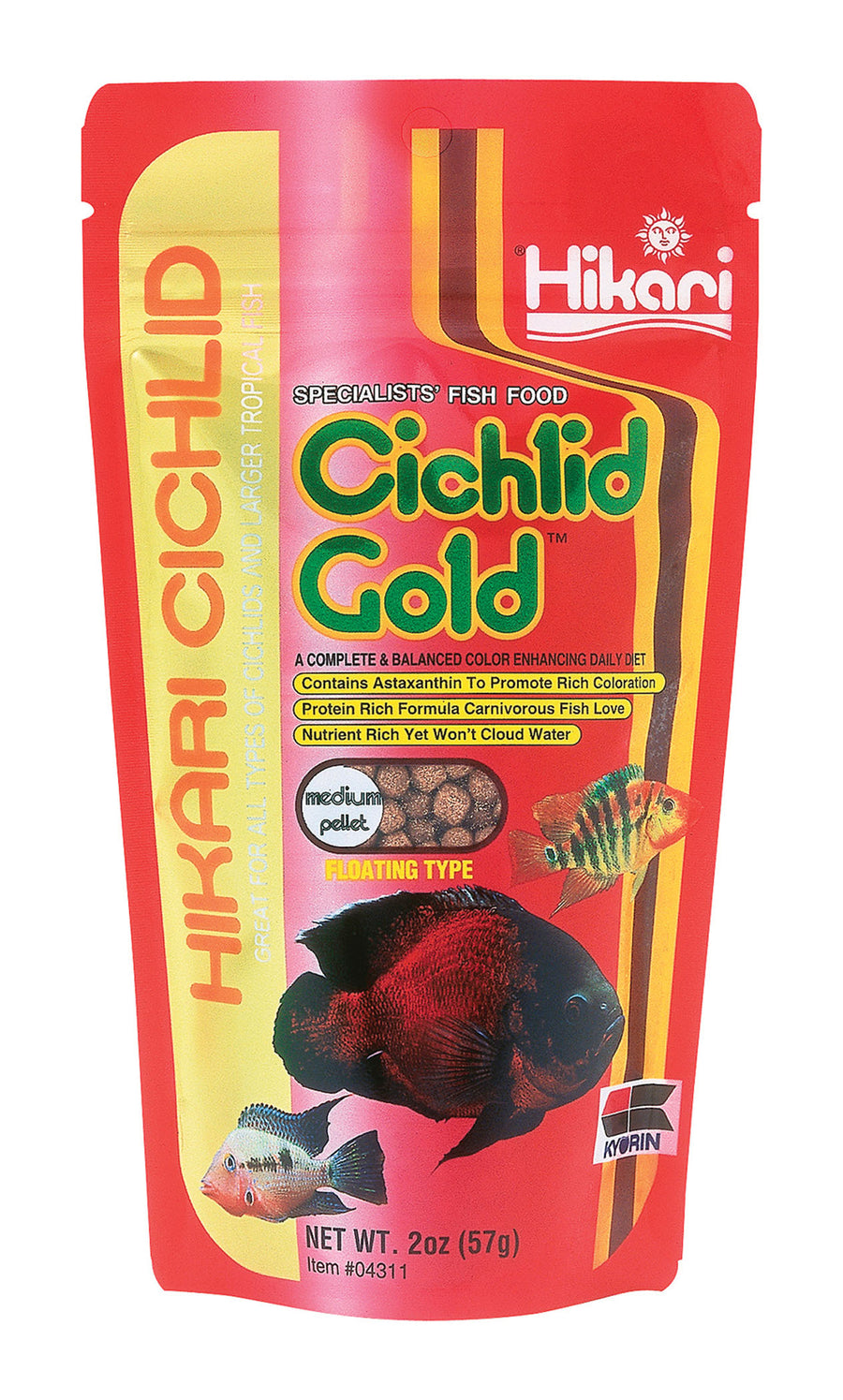 Hikari Cichlid Gold Floating Pellets, 2 Oz-MD - Standard