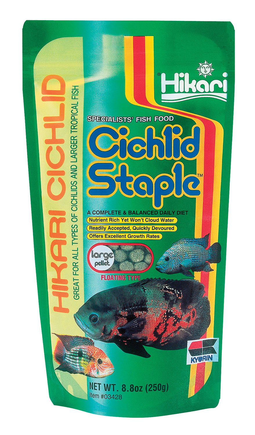 Hikari Cichlid Staple Floating Pellets, 8.8 Oz-LG - Standard