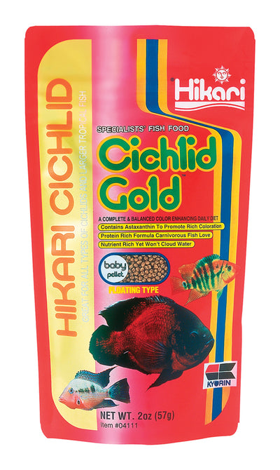 Hikari Cichlid Gold Floating Pellets, 2 Oz-Baby - Standard