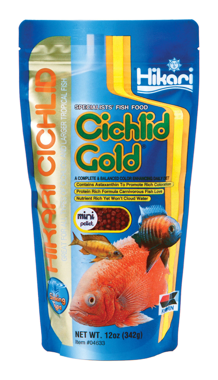 Hikari Cichlid Gold Sinking Pellets, 12 Oz-Mini - Standard