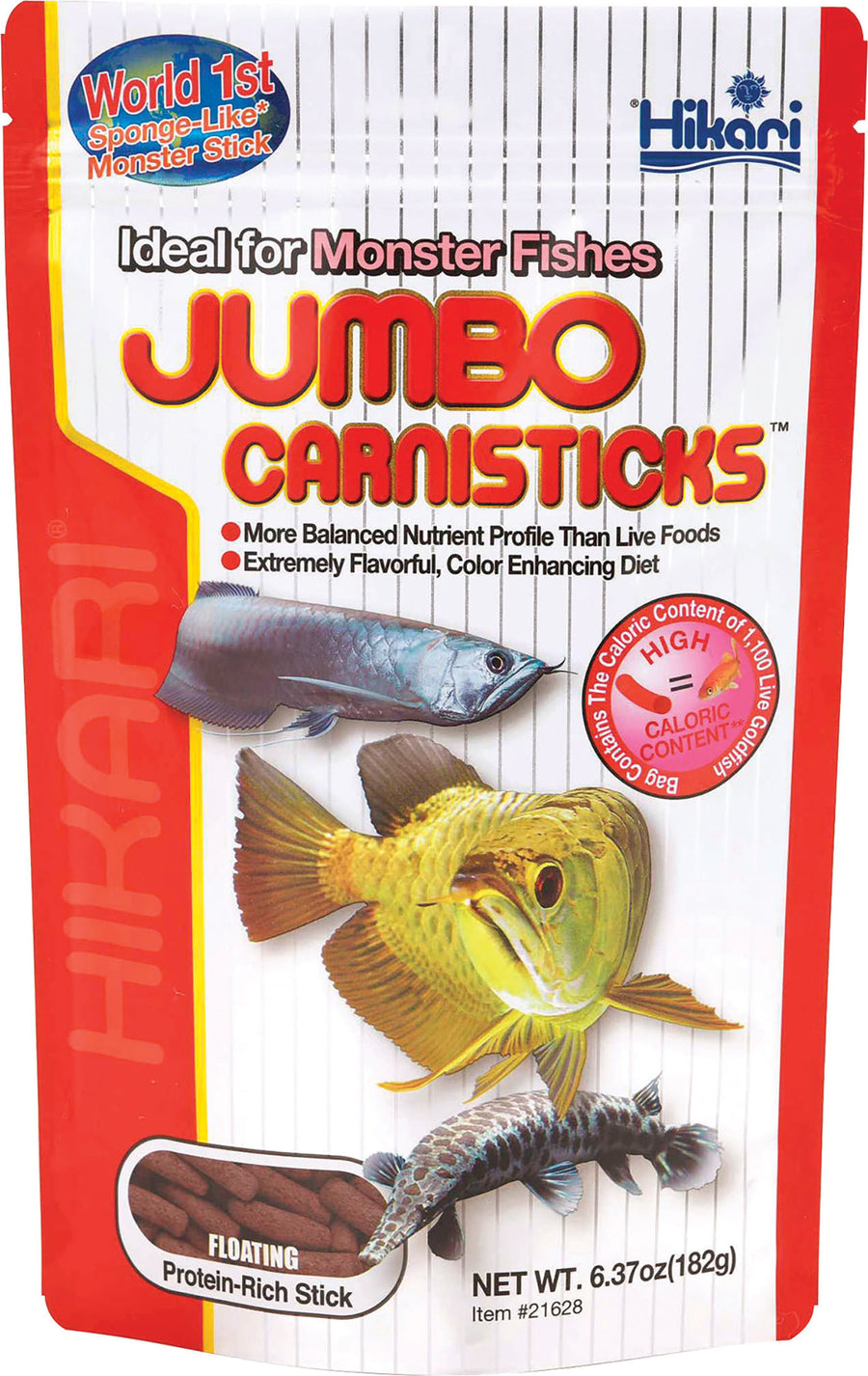 Hikari Jumbo Carnisticks Floating Sticks, 6.37 oz - Standard