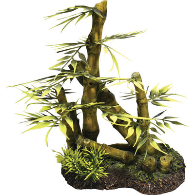Hikari Bamboo W/Plants, 8.9 in - Resin