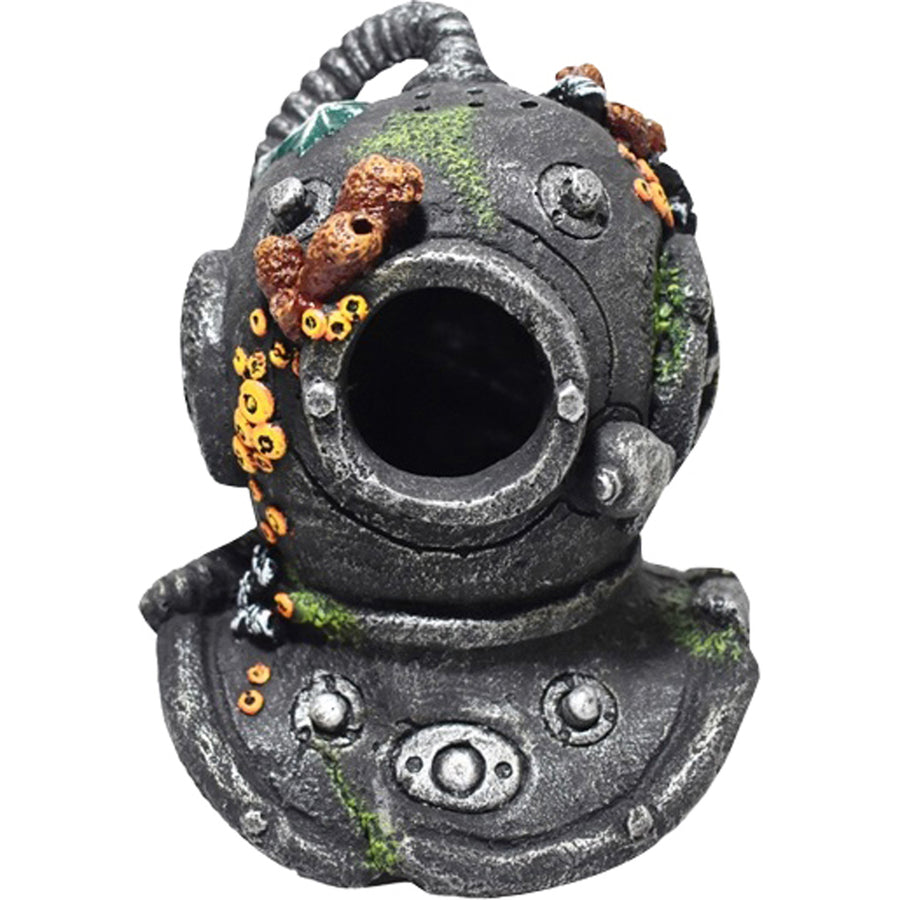 Hikari Diving Helmet W/Coral, 6.7 in - Resin