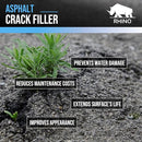 Asphalt Crack Filler - Dry Granular, Durable Seal for Driveways and Pavement Repair- Asphalt Black