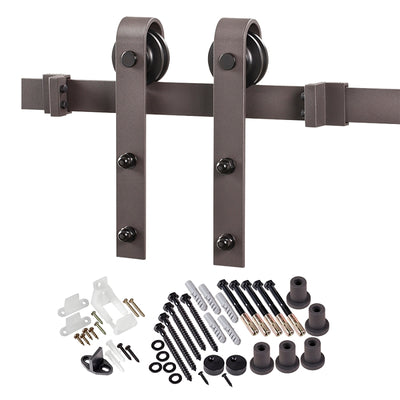 Renin BD102K-07800-BR Bent Strap Barn Door Hardware Kit