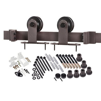 Renin BD101K-09600-BR Straight Strap Barn Door Hardware Kit