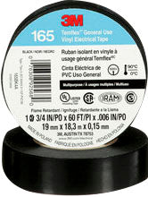 3m Economy Vinyl Electrical Tape, Black, 3/4 in x 60 ft
