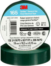 3m Economy Vinyl Electrical Tape, Green, 3/4 in x 60 ft