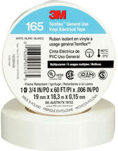 3m Economy Vinyl Electrical Tape, White, 3/4 in x 60 ft
