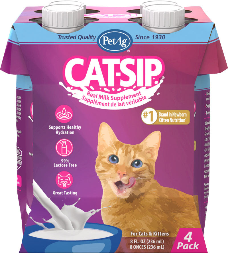 Pet Ag Catsip Real Milk Treat for Cats & Kittens, 8oz-4 pk - Edibles
