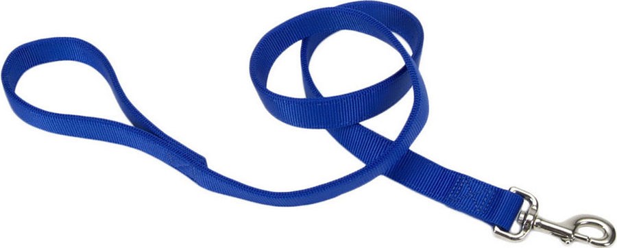 Coastal Double Ply Dog Leash, Blue, 1 in x 4 ft - Nylon Leads