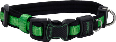 Inspire Adjustable Dog Collar, Green, 1 x 18-26 in - Nylon Collars