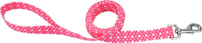 Styles Dog Leash, Polka Dot Pink, 5/8 in x 6 ft - Nylon Leads