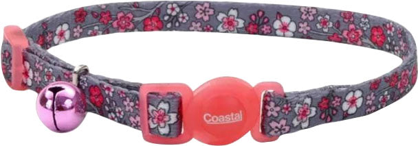 Safe Cat Fashion Adjustable Breakaway Collar, Pink Cherry, 3/8 x 8-12 in - Collars