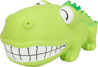 Rascals Big Head Alligator Grunt Dog Toys, 7 in - Latex