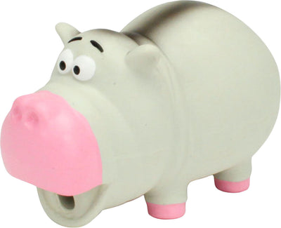 Rascals Hippo Grunt Dog Toys, 7 in - Latex