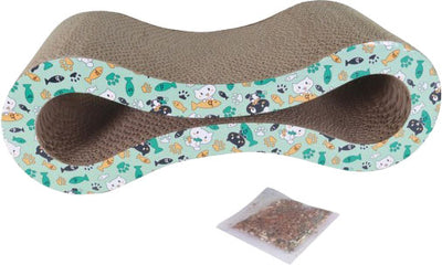 Turbo Infinity Cat Scratcher, Green, 18.5 in x 6.25 in x 8.5 in - Scratch Posts