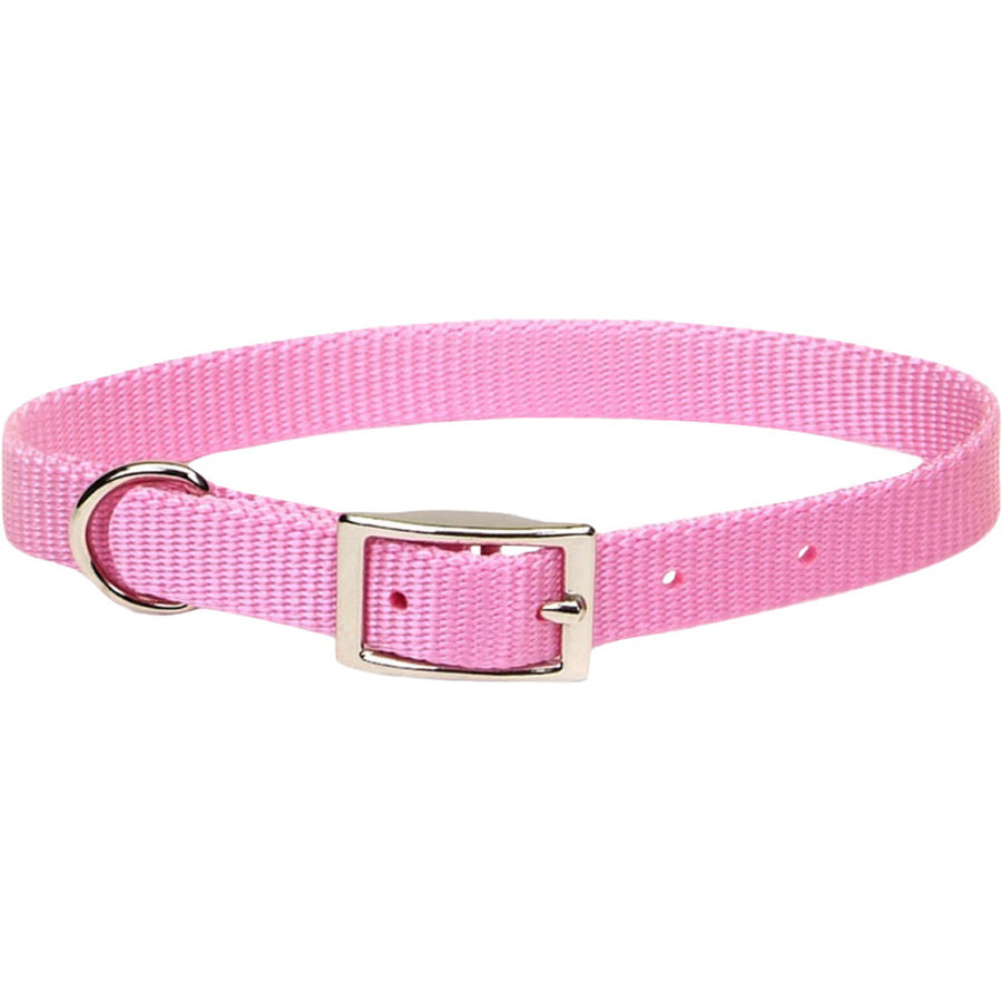 Coastal Single Ply Dog Collar, Pink, 5/8 x 16 in - Nylon Collars