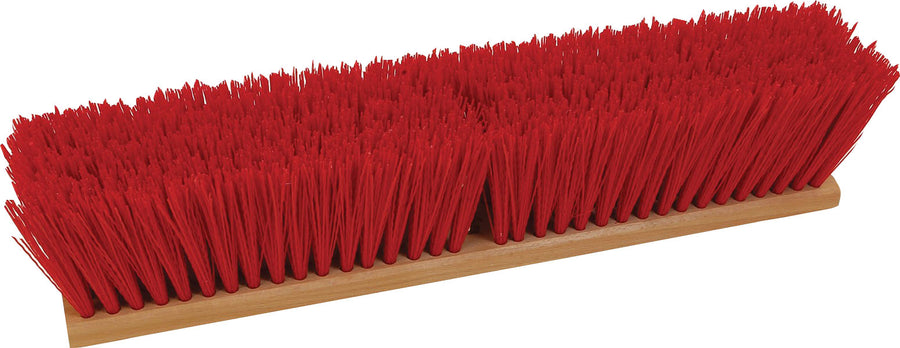 O-Cedar Commercial Concord Outdoor Sweep Garage Broom Head Only, Red, 24 in - Push