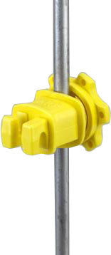 Dare Western Screw-Tight Round Post Insulator, Yellow, 25 pk - Rod and Post Insulators