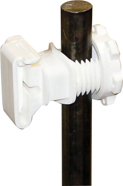Dare Western Screw-Tight Round Post Insulator, White, 25 pk - Rod and Post Insulators