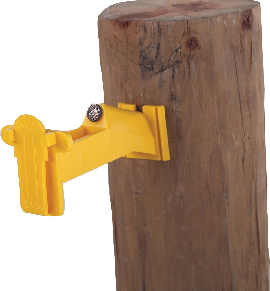Dare Wood Post Tape Insulator 3.5 in Extended, White, 25 pk - Insulator for Wood Post