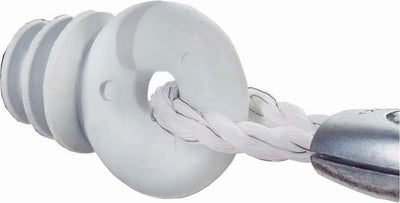 Dare Ring Insulator for Line & Corner Posts, White, 10 pk - Insulator for Wood Post