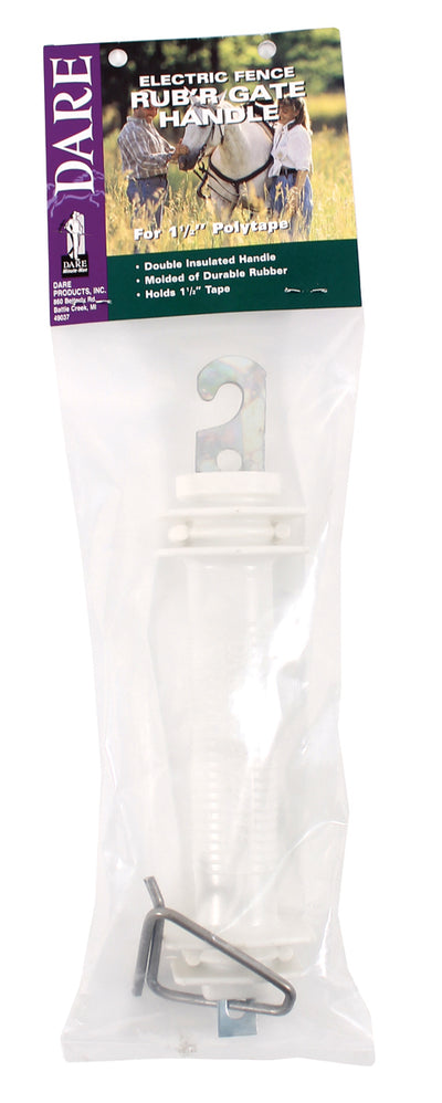 Dare Rub'Rgate Electric Fence Gate Handle, White - Gate Handles and Kits