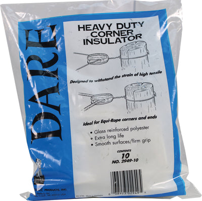 Dare Corner & End Hi-Tensile Insulator, White, 10 pk - Insulator for Corner