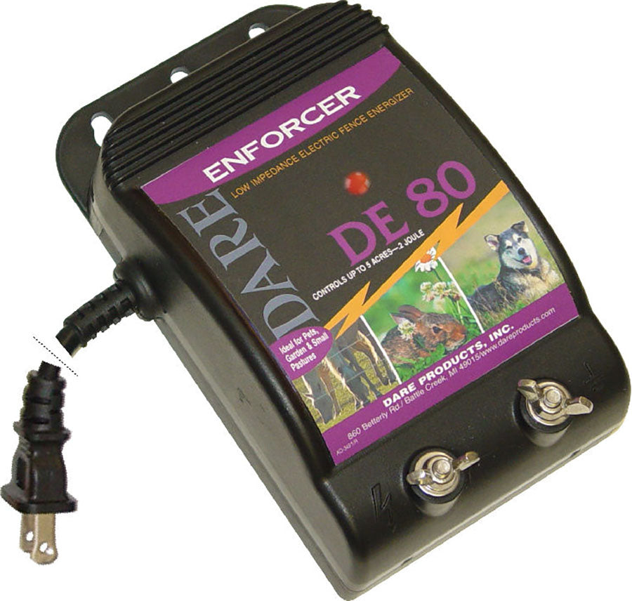 Dare Enforcer 0.2 Joule Fence Charger, 5 Acres-110 Volt - Fencer, Electric
