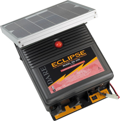 Dare Eclipse 0.5 Joule Solar Fence Charger, 200 Acres-12 Volt - Solar Powered Fencer
