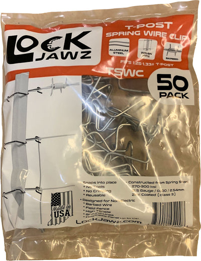 Dare Spring Wire T-Post Clip, 50 pk - Clamps and Joiners