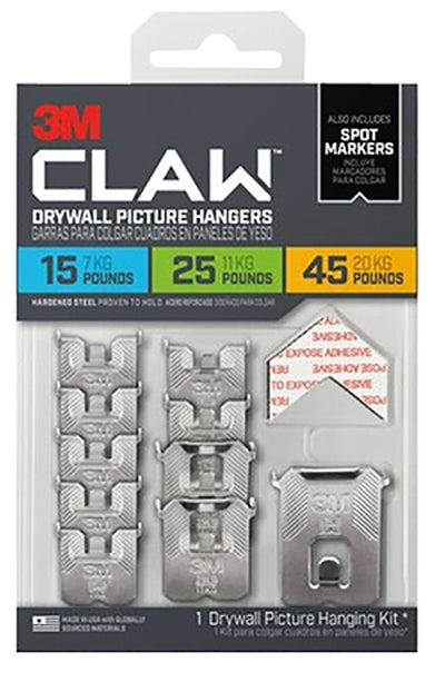 3M 3PHKITM-10ES Drywall Picture Hanger Variety Pack with Spot Marker