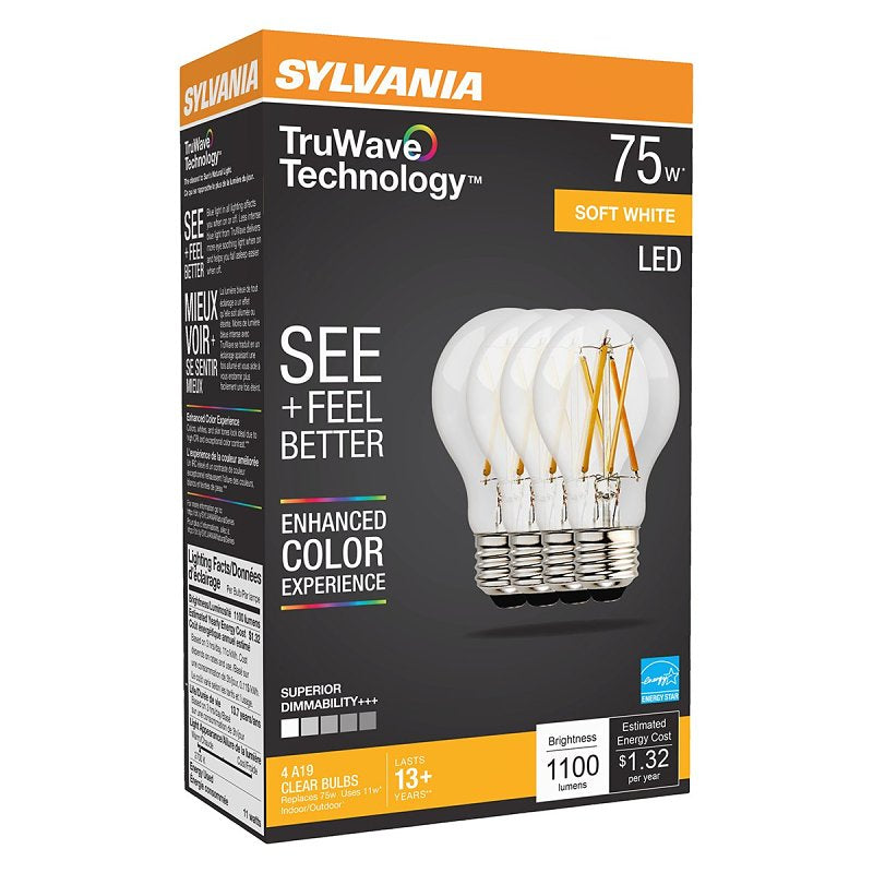 BULB LED A19 CLEAR SFTWHT 11W