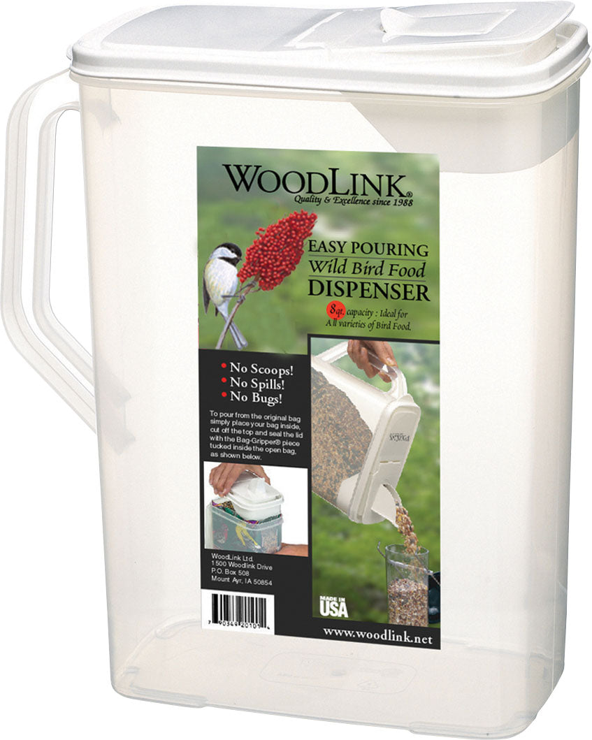 Audubon Dual-Pour Plastic Storage Container, White, 8 qt - Scoops