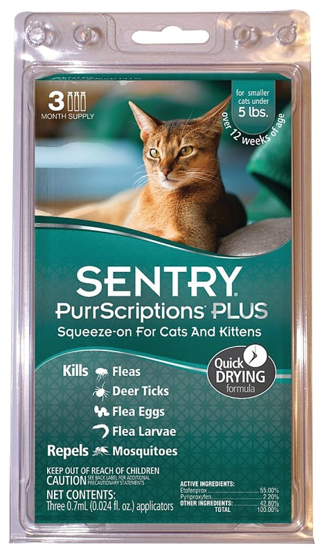 Sentry PurrScriptions Plus 01980 Flea and Tick Squeeze-On