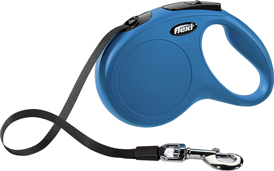 Flexi Classic Tape Retractable Leash, Blue, lg-16 ft-110 lb - Retractable Leads