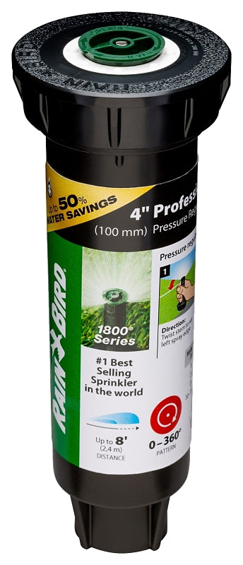 Rain Bird 1804AP8PRS Pressure Regulated Pop-Up Sprinkler