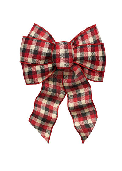 Holidaytrims 6129 Plaid Wired Bow