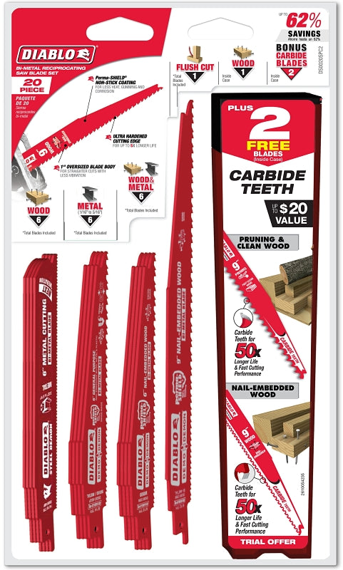 Diablo DS0020SPC2 Reciprocating Saw Blade Set