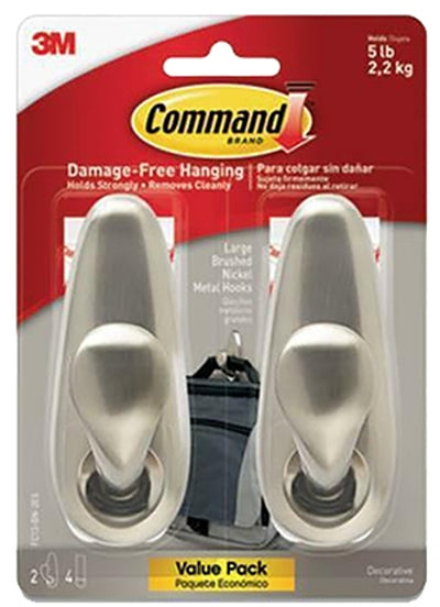 Command Forever Classic Series FC13-BN-2ES Large Decorative Hook