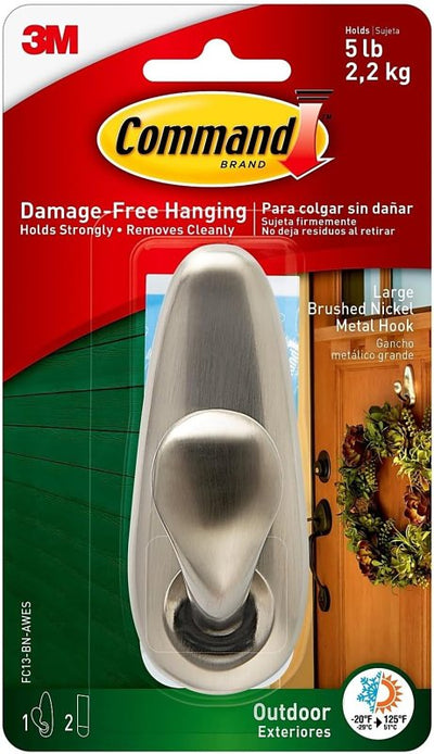 Command FC13-BN-AWES Large Outdoor Hook