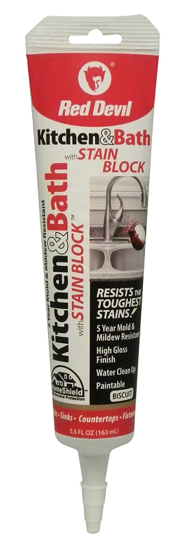 Red Devil STAIN BLOCK 0750 Series 075522 Kitchen and Bath Caulk