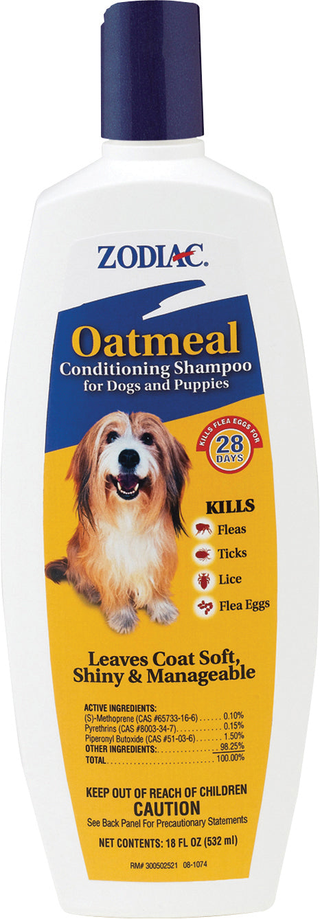 Zodiac Oatmeal Conditioning Shampoo for Dogs, 18 oz - Shampoos/Dips